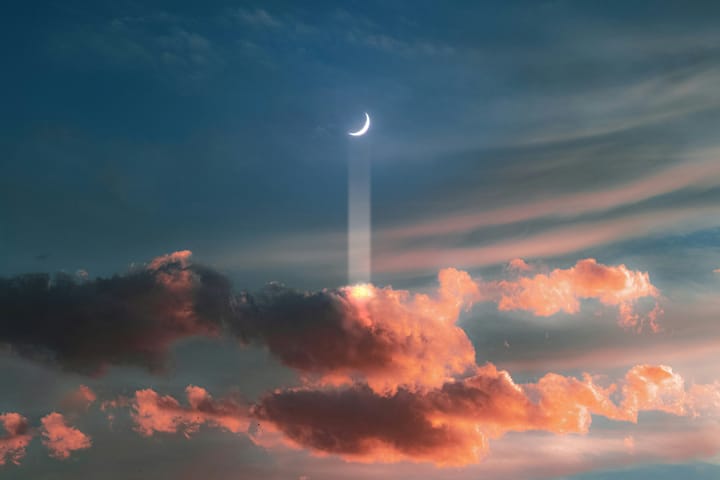 Although the moon is smaller than the earth, it is farther away.