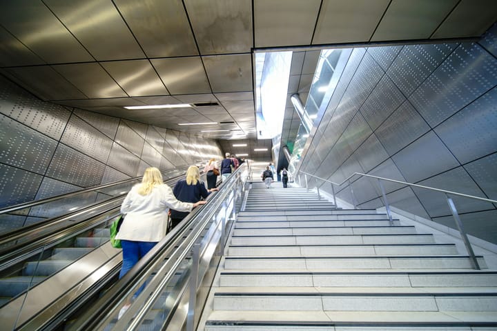 Excellent day for putting Slinkies on an escalator.